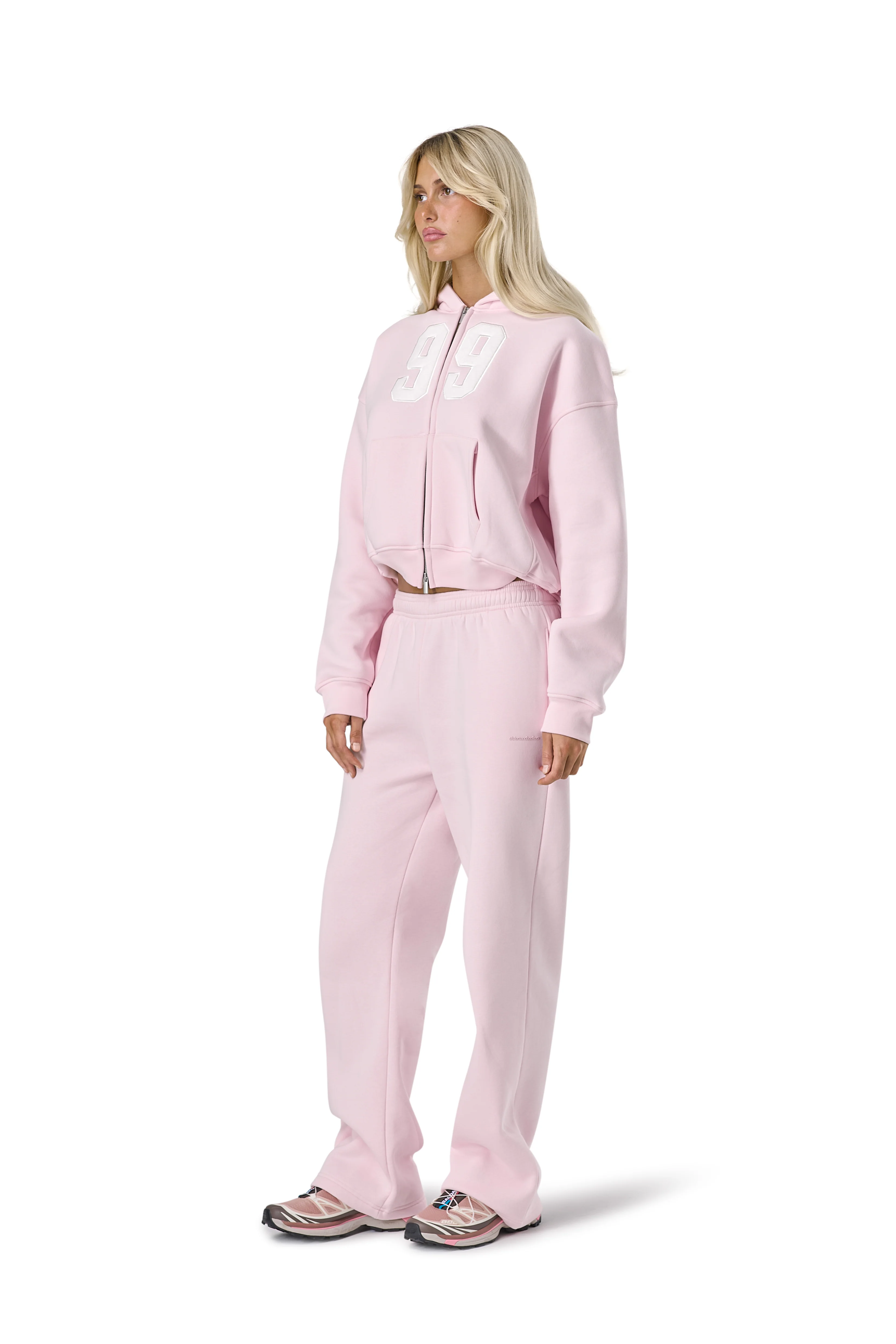 99 Shrunken Zip Hoodie in Bunny - Image 3