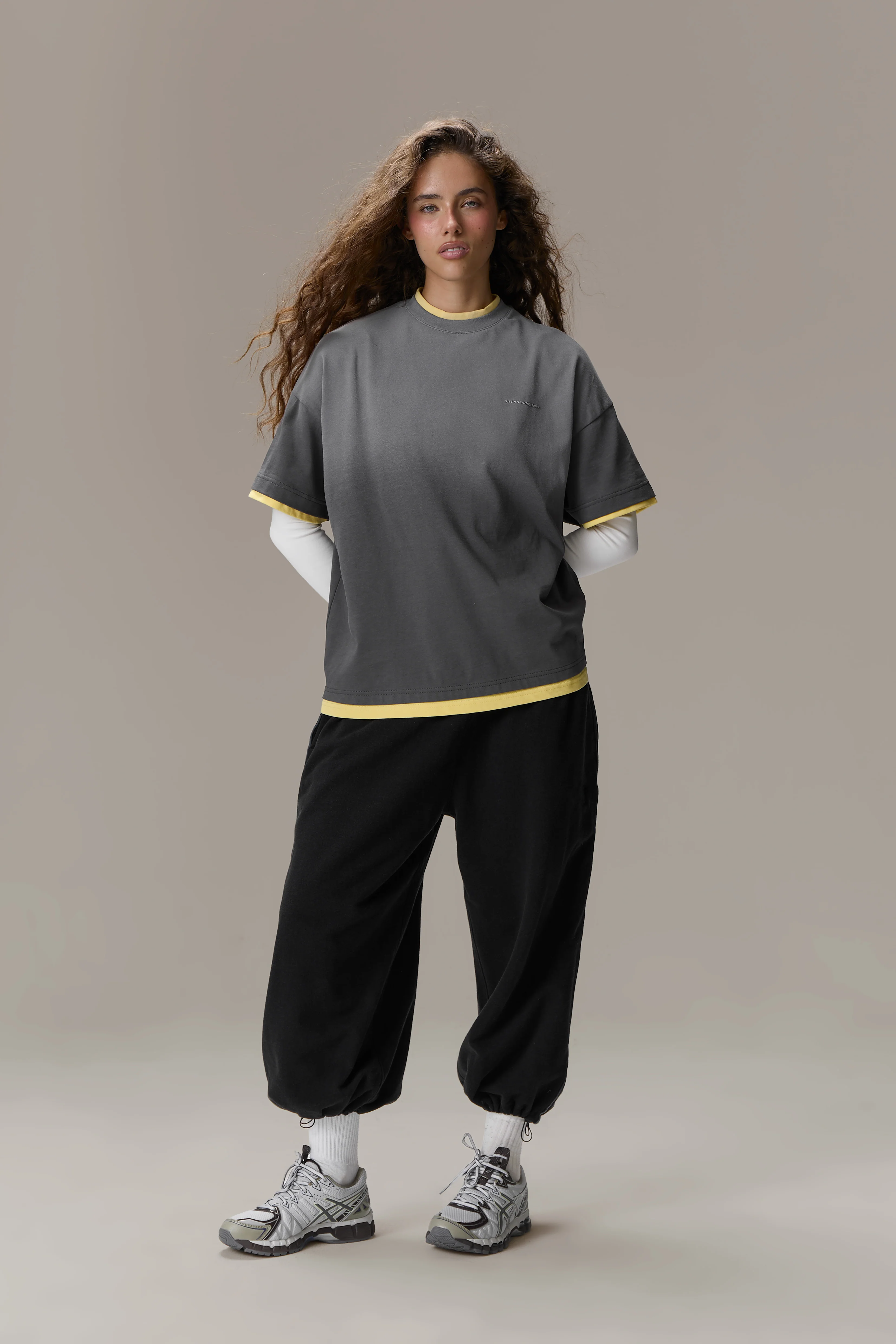 Alban Oversized Tee in Washed Charcoal