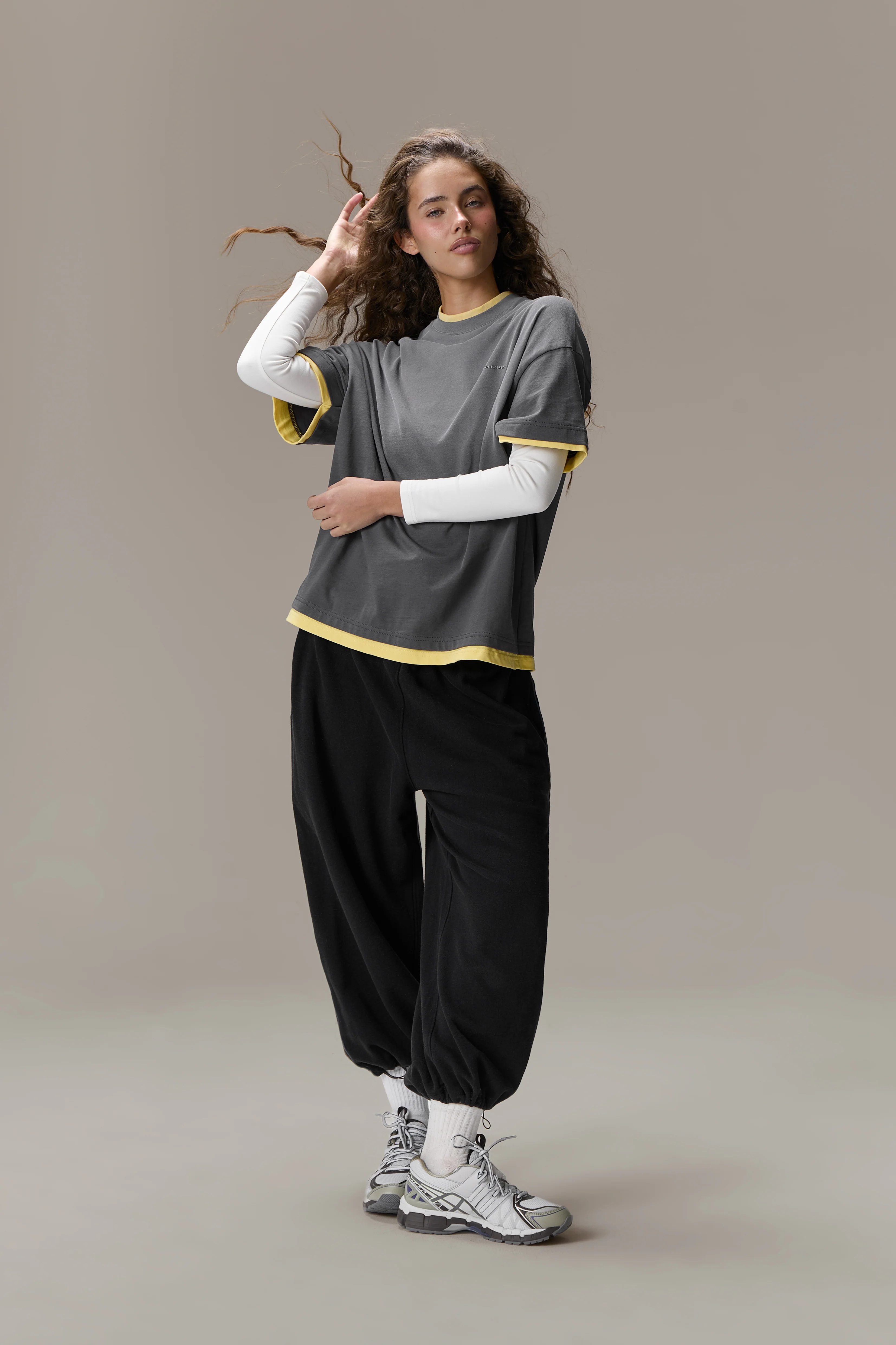 Alban Oversized Tee in Washed Charcoal - Image 5