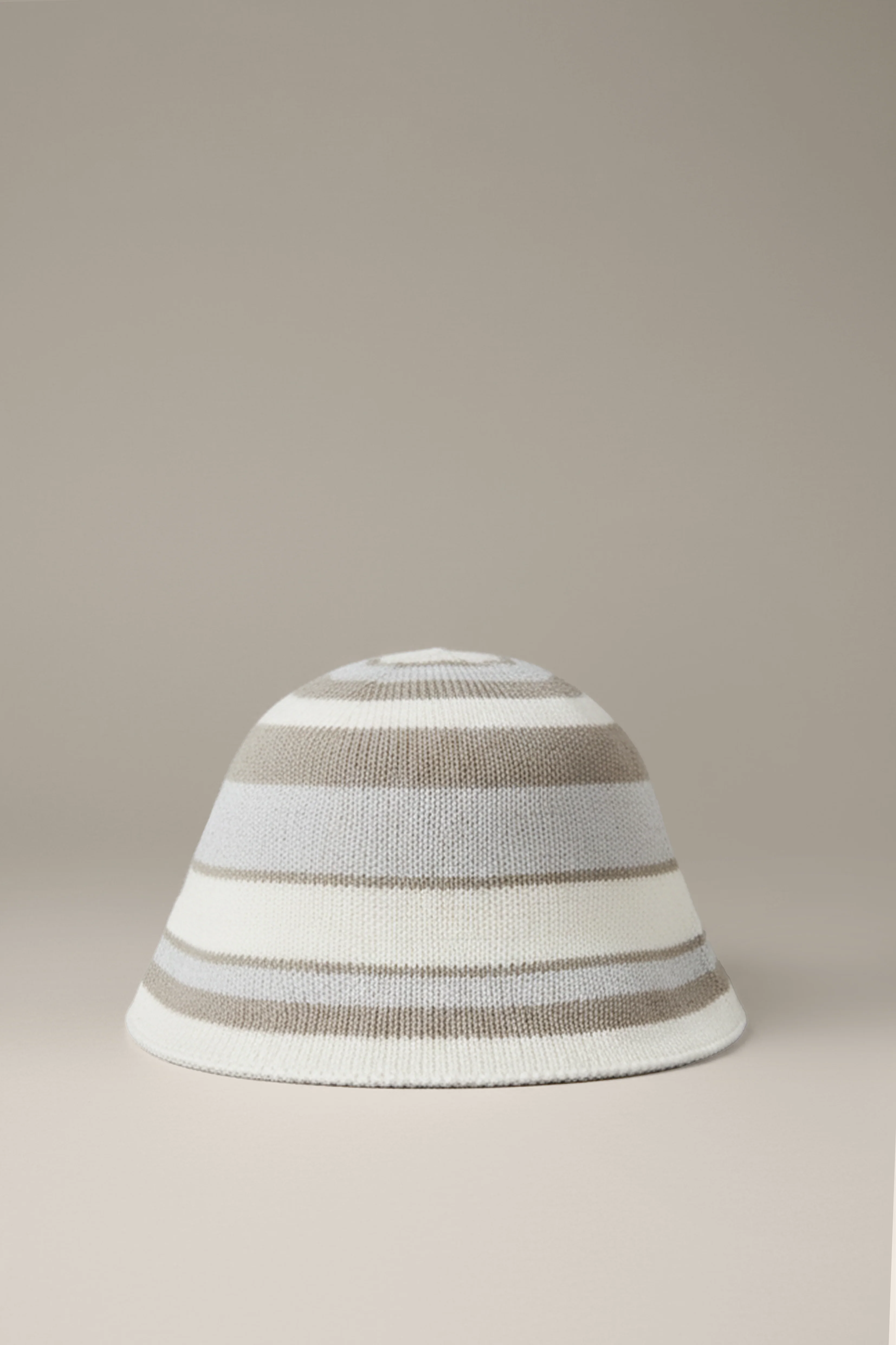 Bella Stripe Roll Hat in Grey - Image 5
