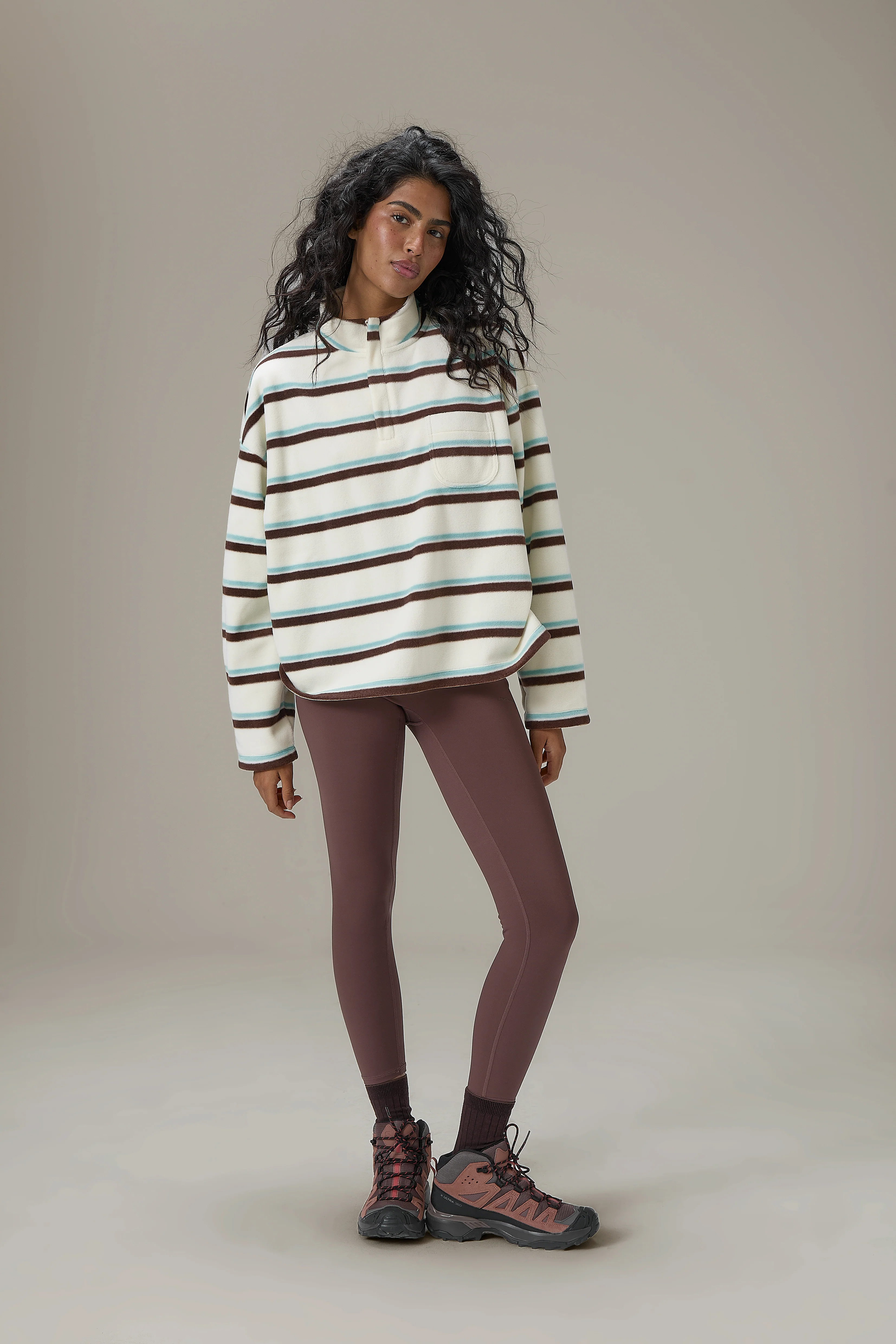 Benson Striped Zip Pullover Fleece - Image 5