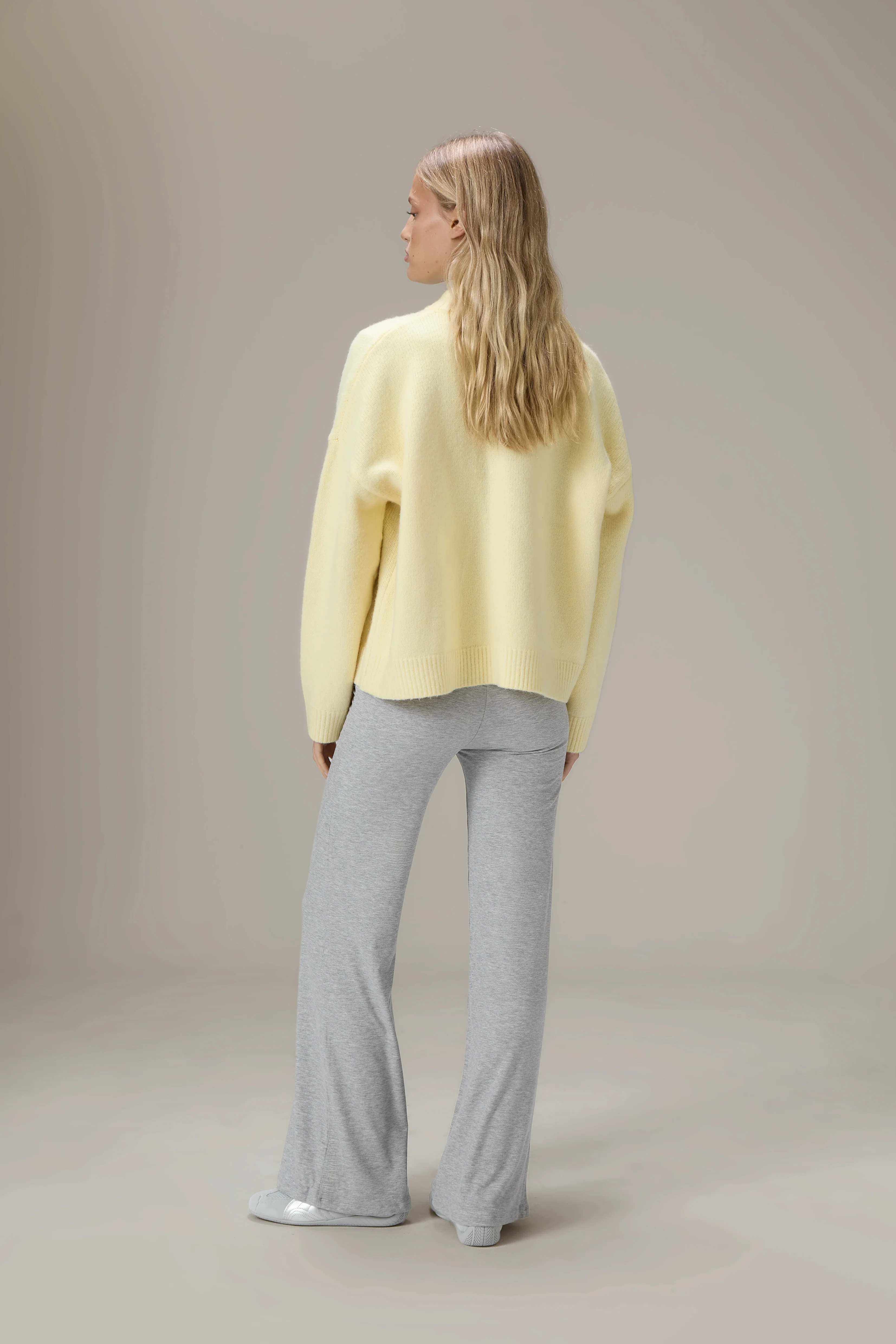 Eccles Button Cardigan in Butter Yellow - Image 7