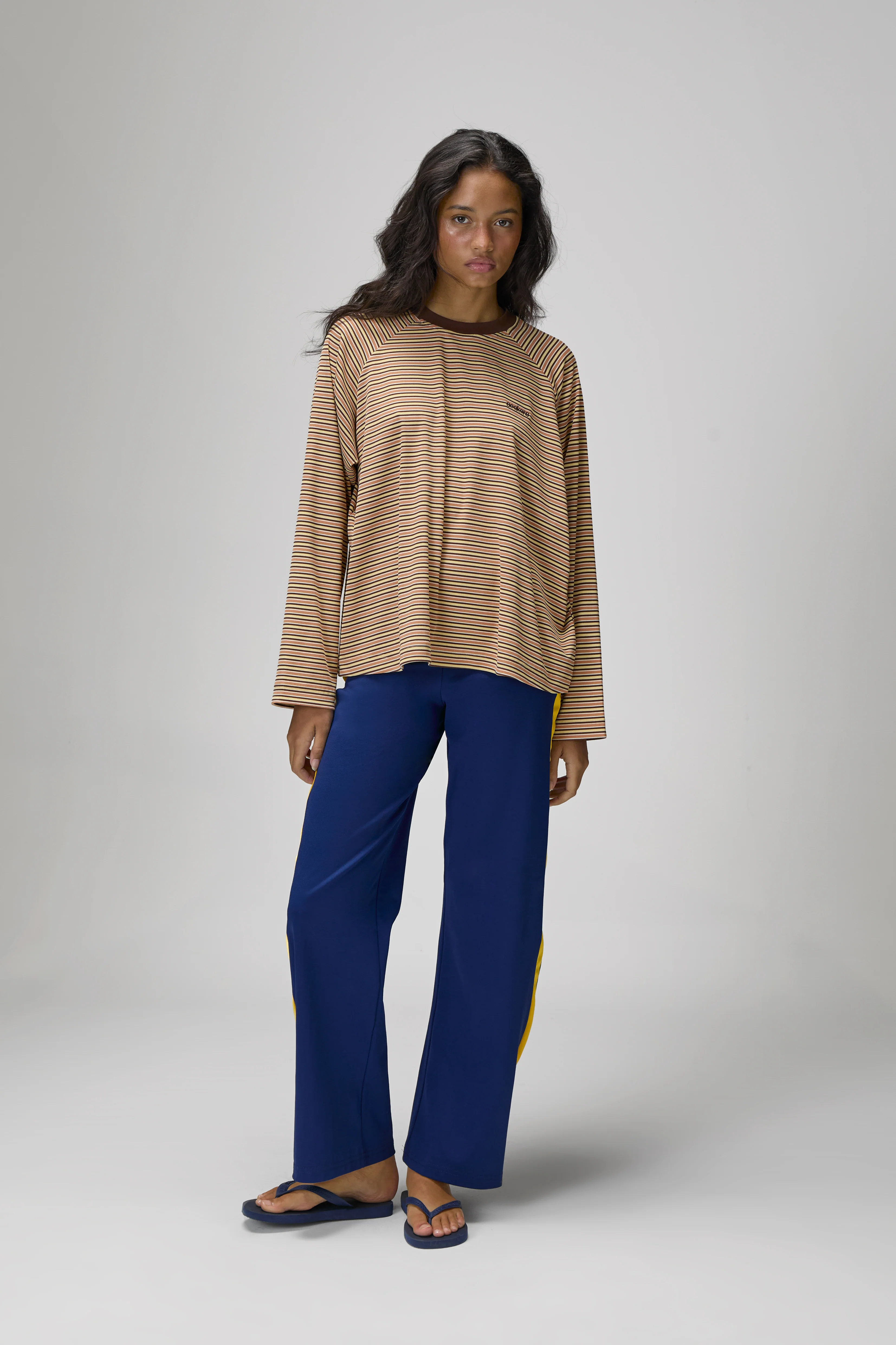 Douglas Oversized Long Sleeve Tee in Sunset - Image 2