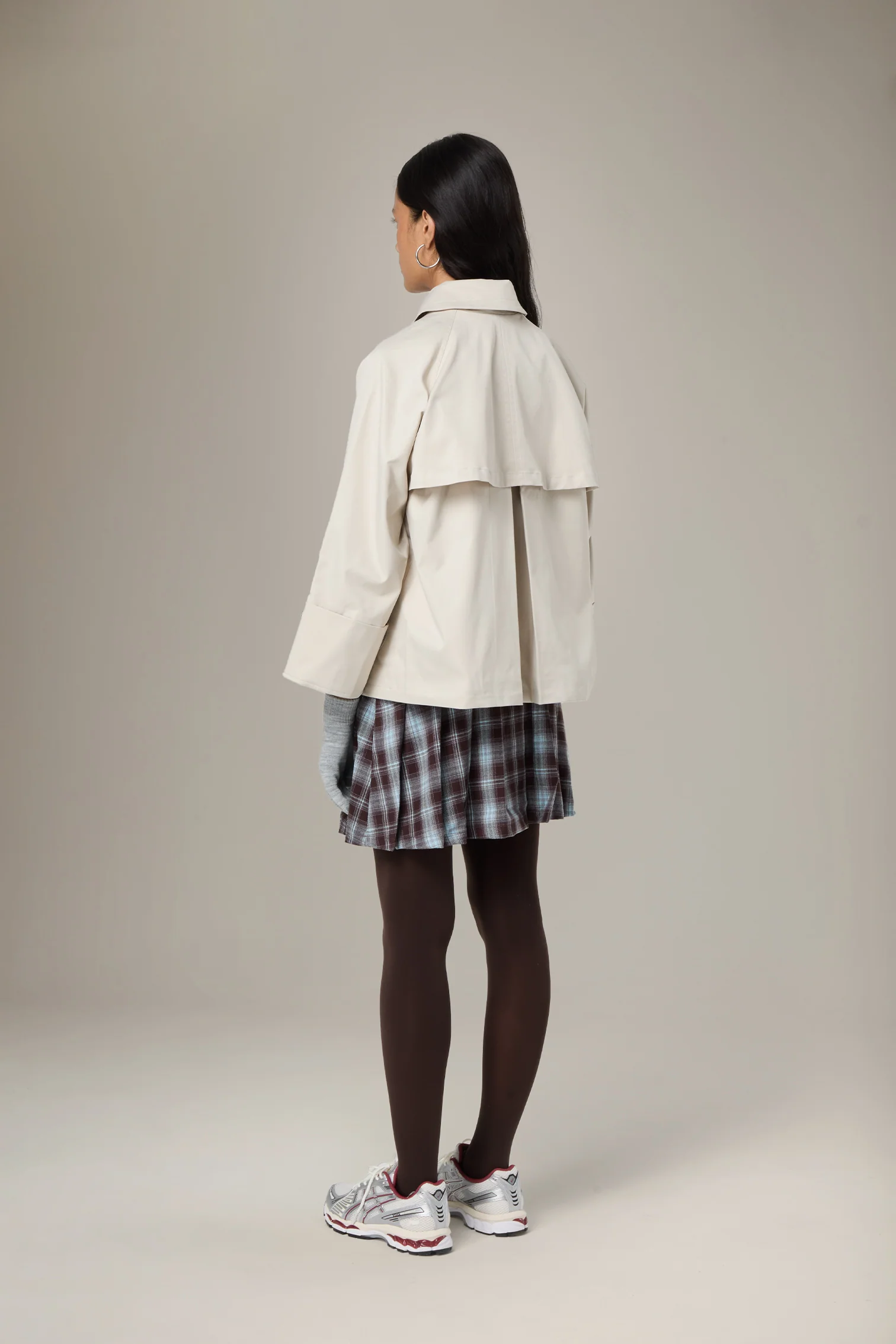 Duffy Pea Coat in Classic Beige - Image 3