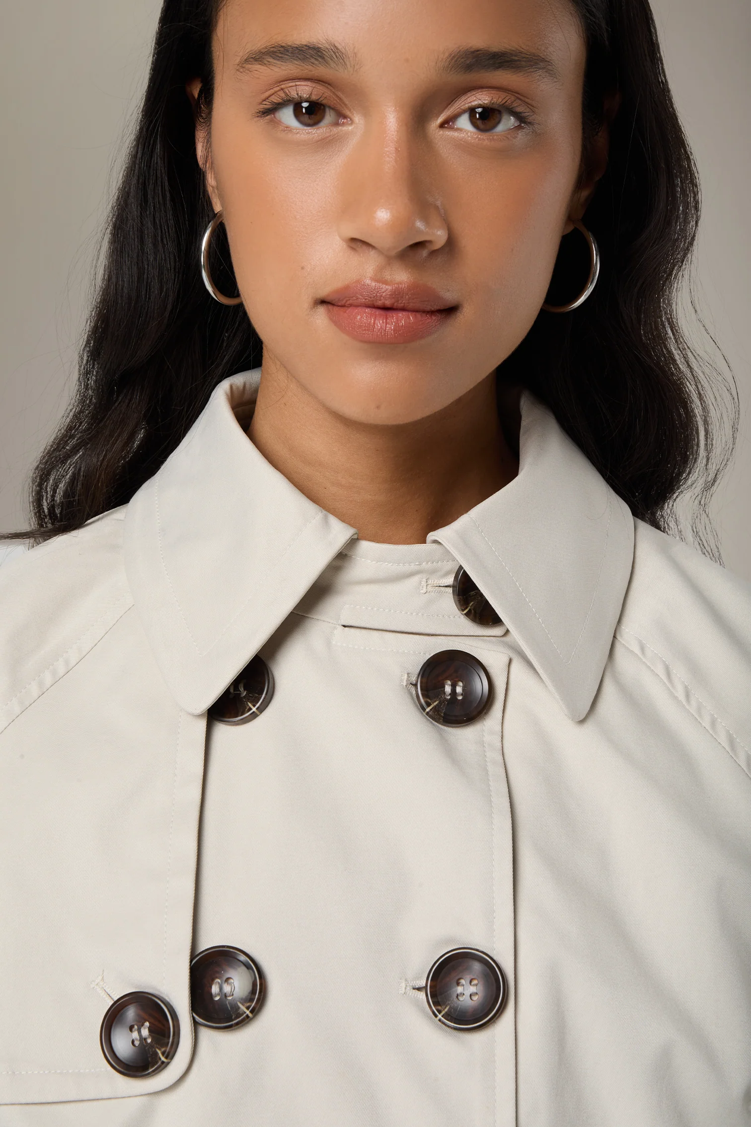 Duffy Pea Coat in Classic Beige - Image 6