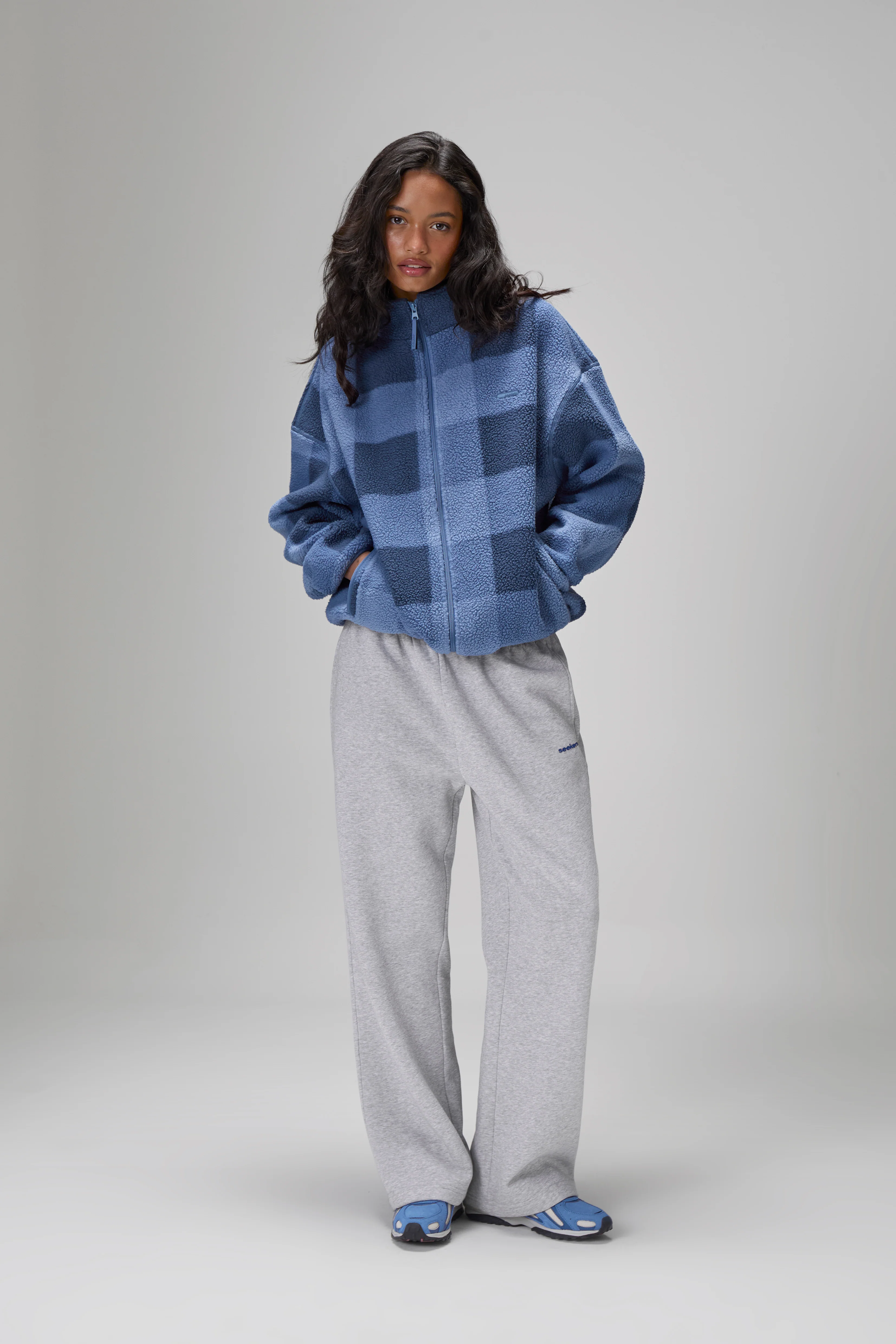 Farley Fleece in Blue - Image 6