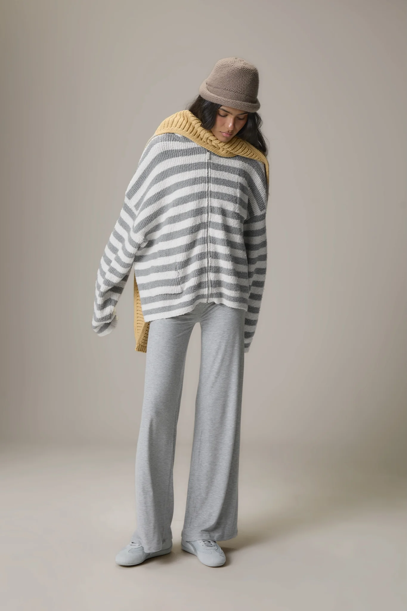 Jasper Knit Hoodie Zip Up in Grey - Image 5