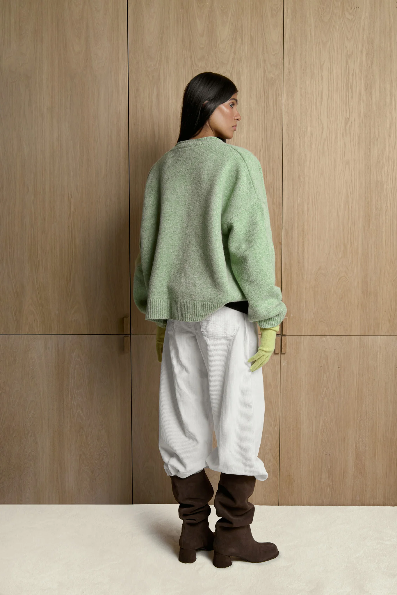 Jones Cardigan in Apple Green - Image 6