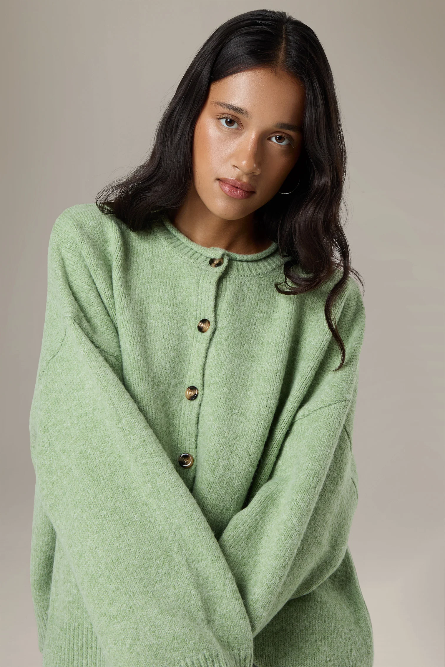 Jones Cardigan in Apple Green - Image 8