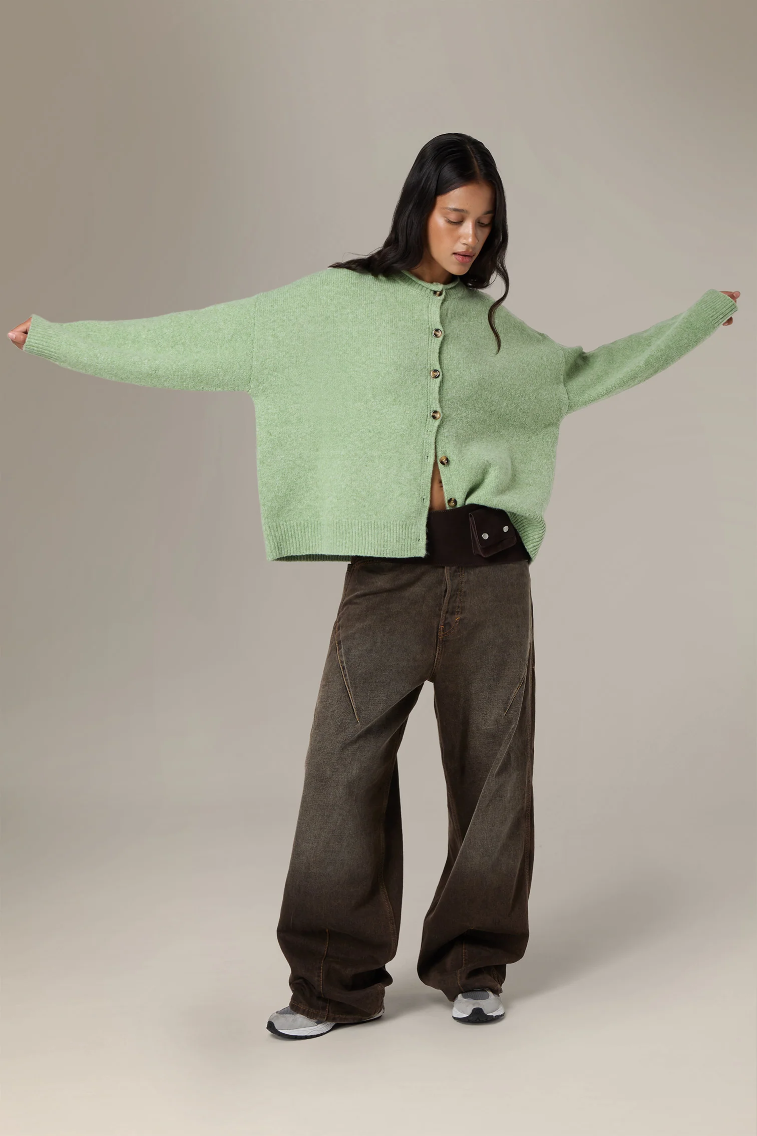 Jones Cardigan in Apple Green - Image 9