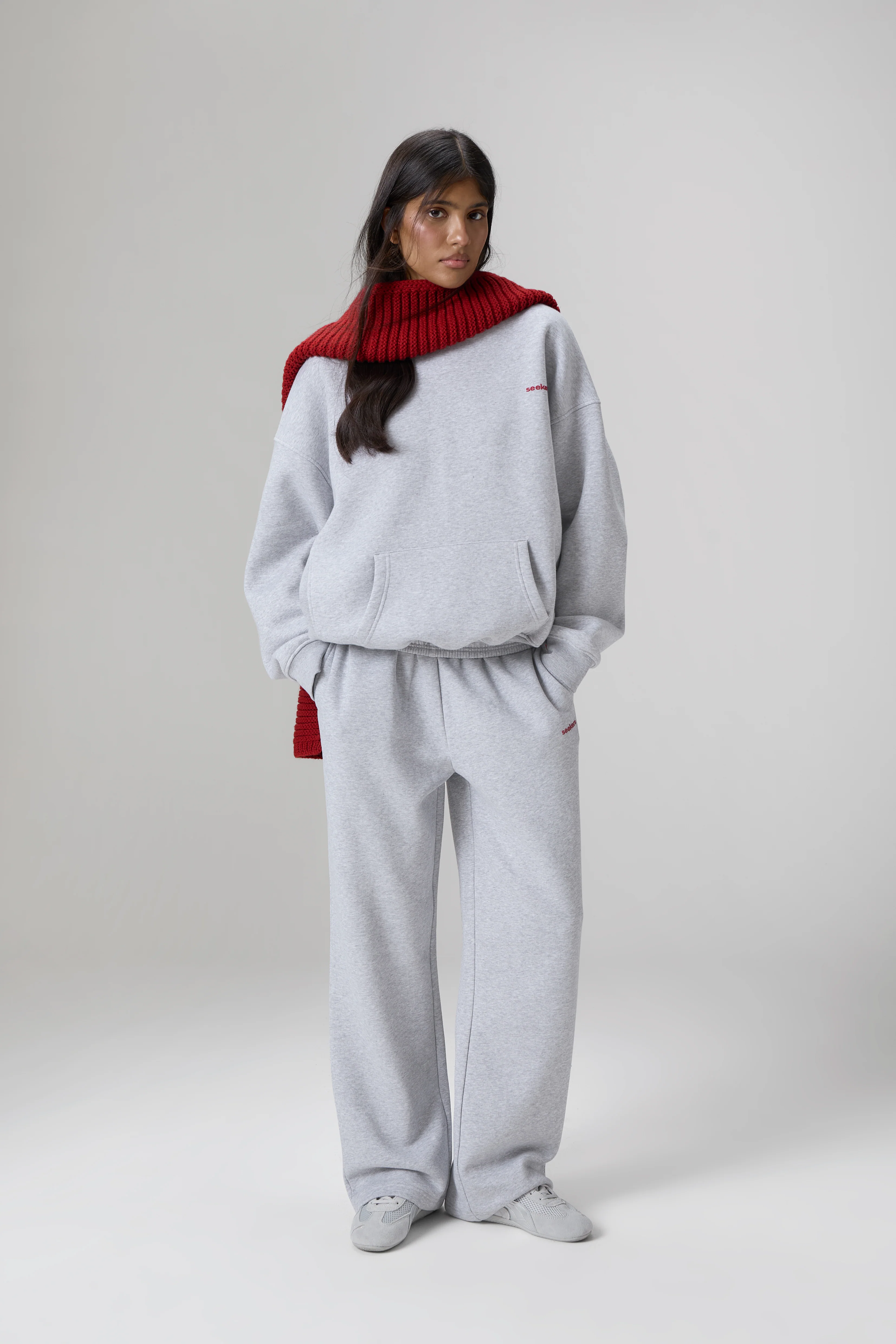Seekers Brand Hoodie in Grey Melange - Image 5