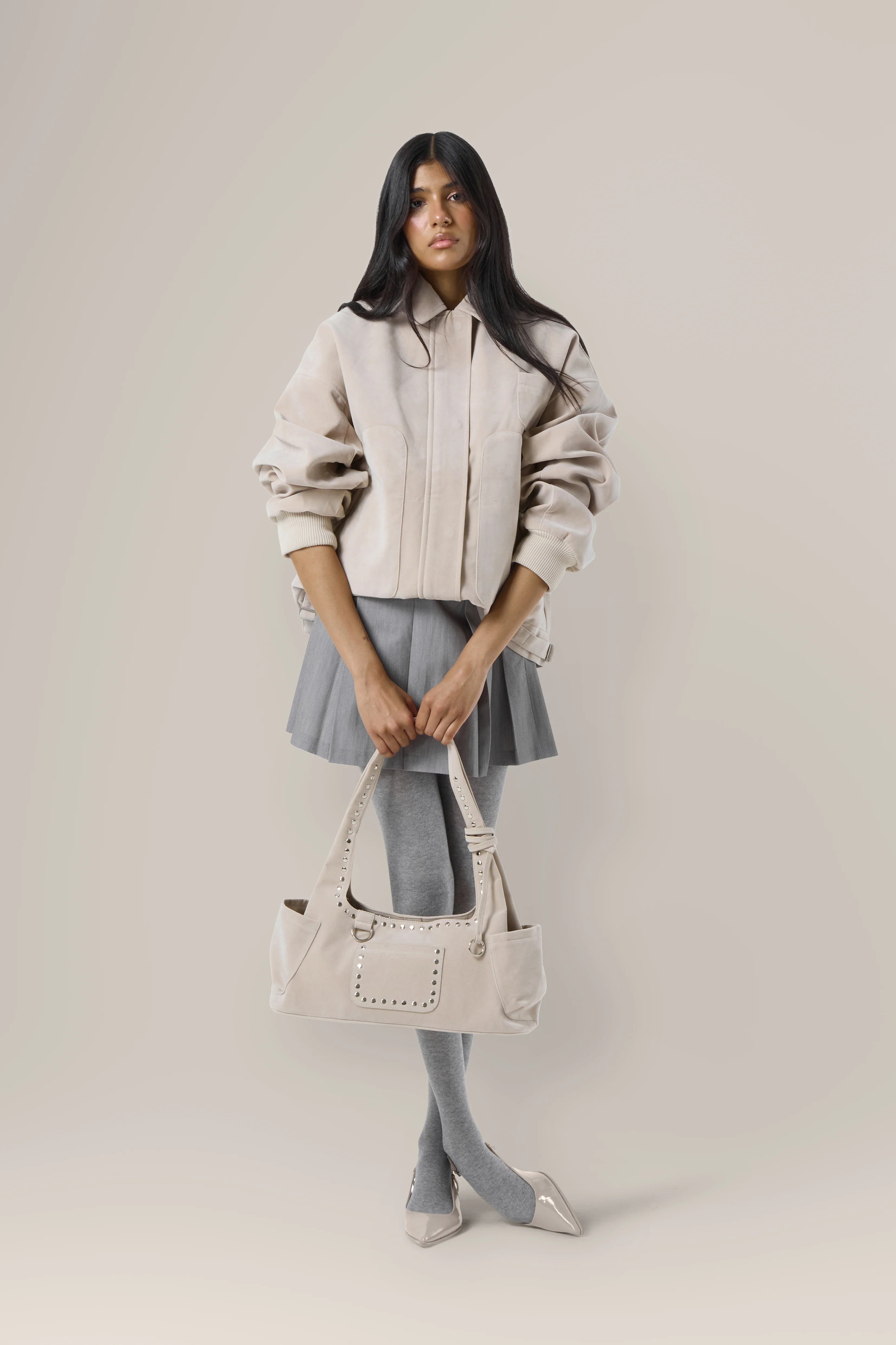 Martha Carryall Bag in Beige - Image 4
