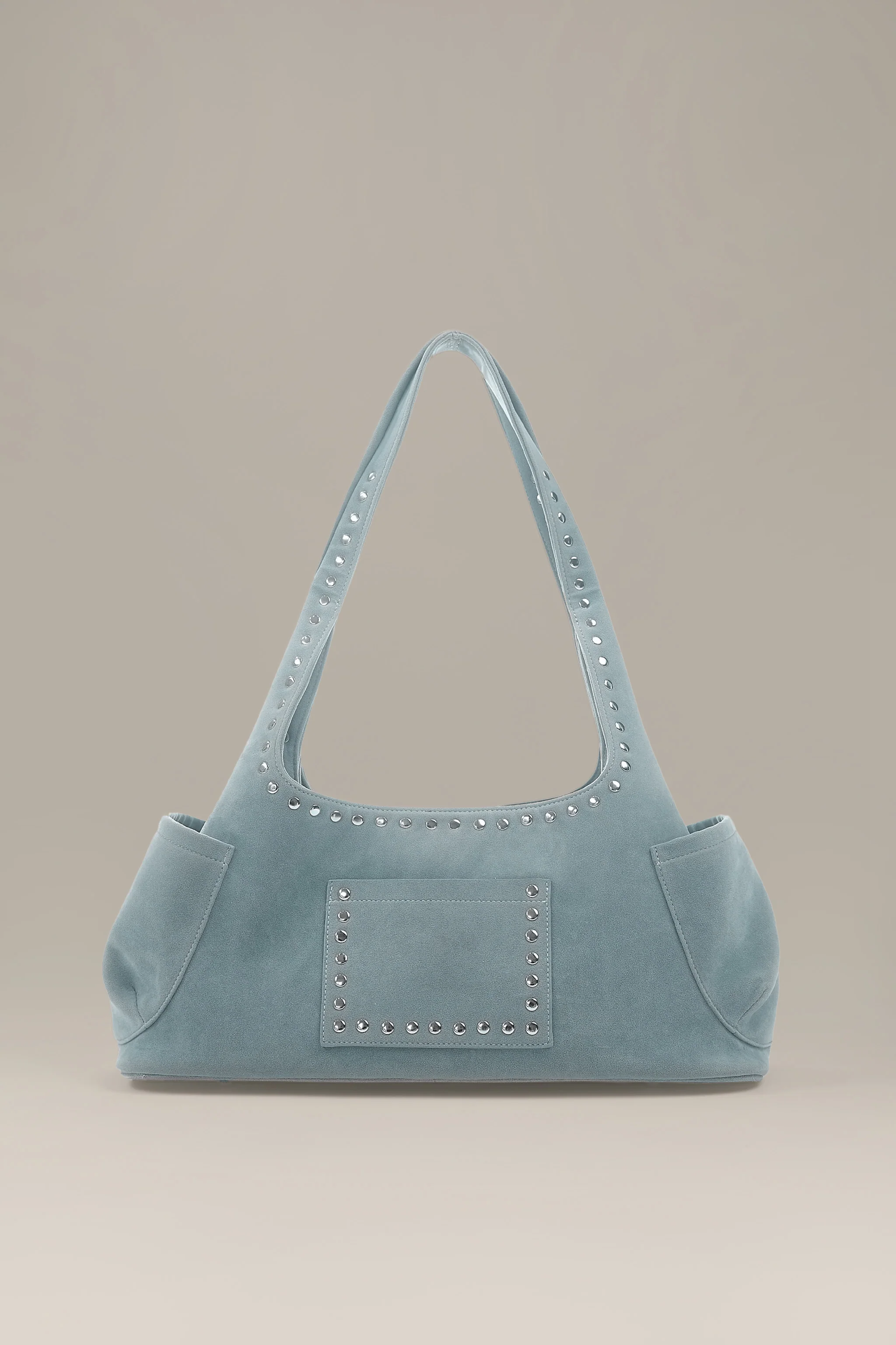 Martha Faux Suede Carryall in Blue - Image 5