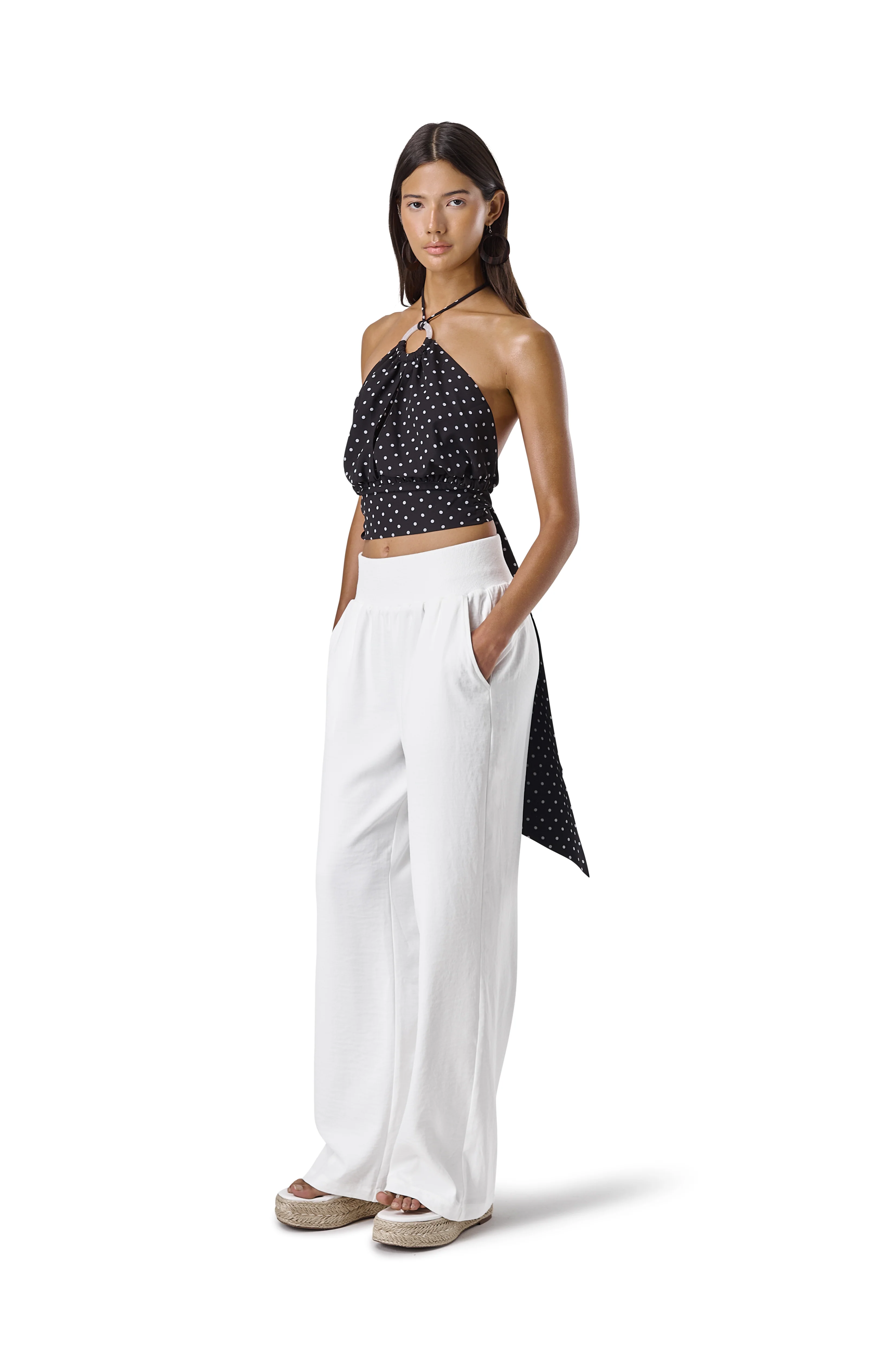 Minnie Halter Top in Black - Image 3