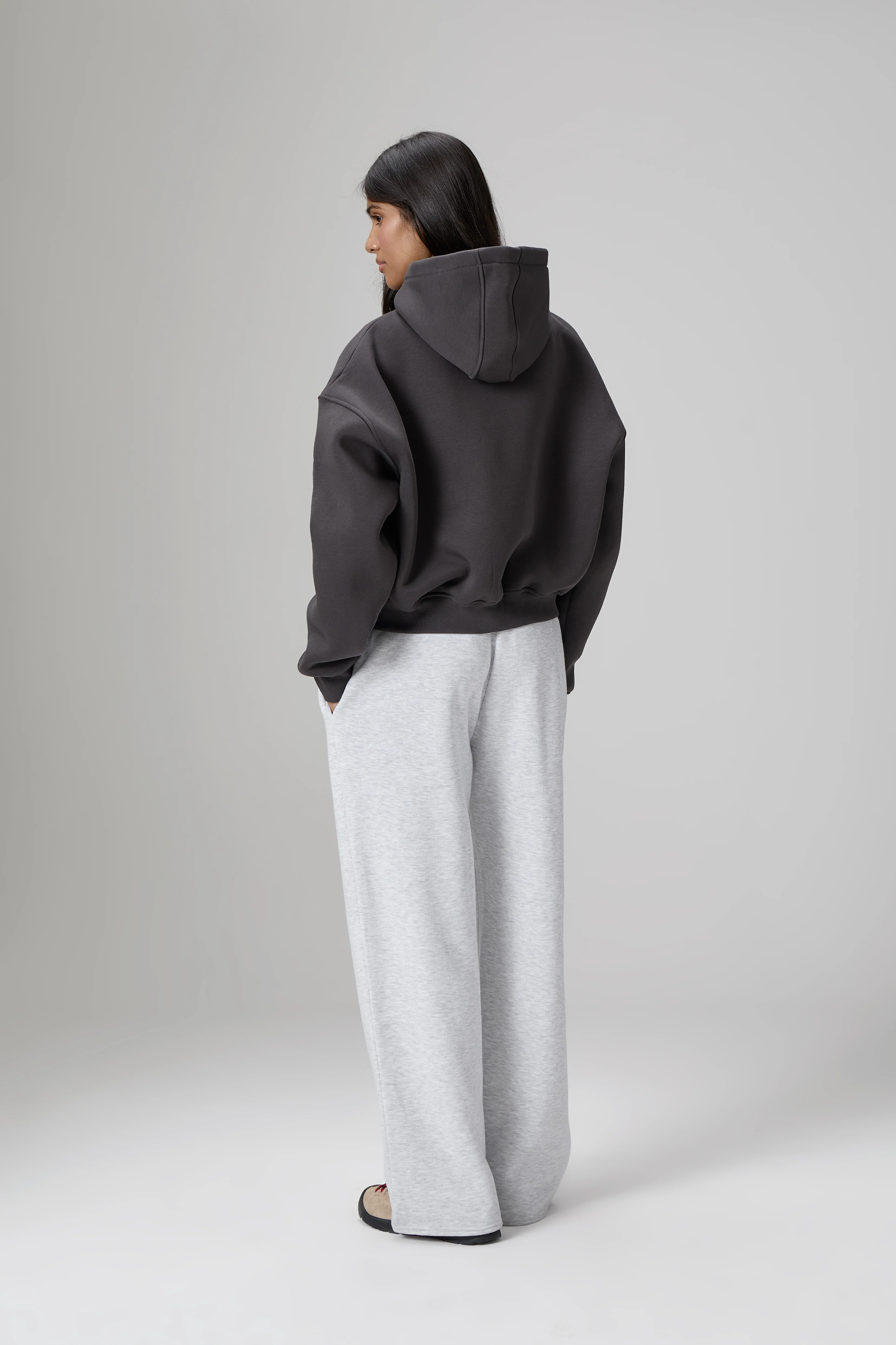 Seekers GB Shrunken Hoodie in Off-Black - Image 5