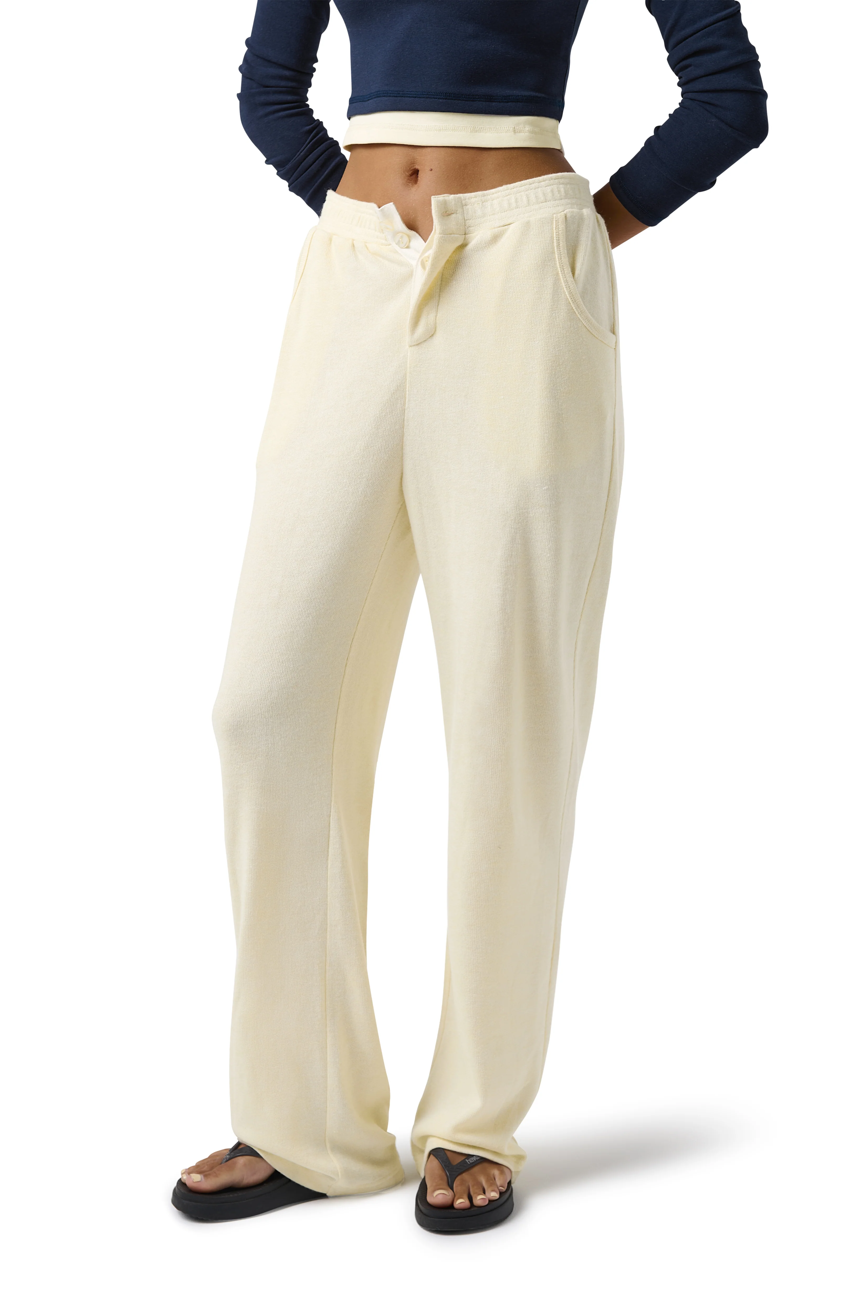Slacks Soft Trouser in Butter Yellow - Image 5