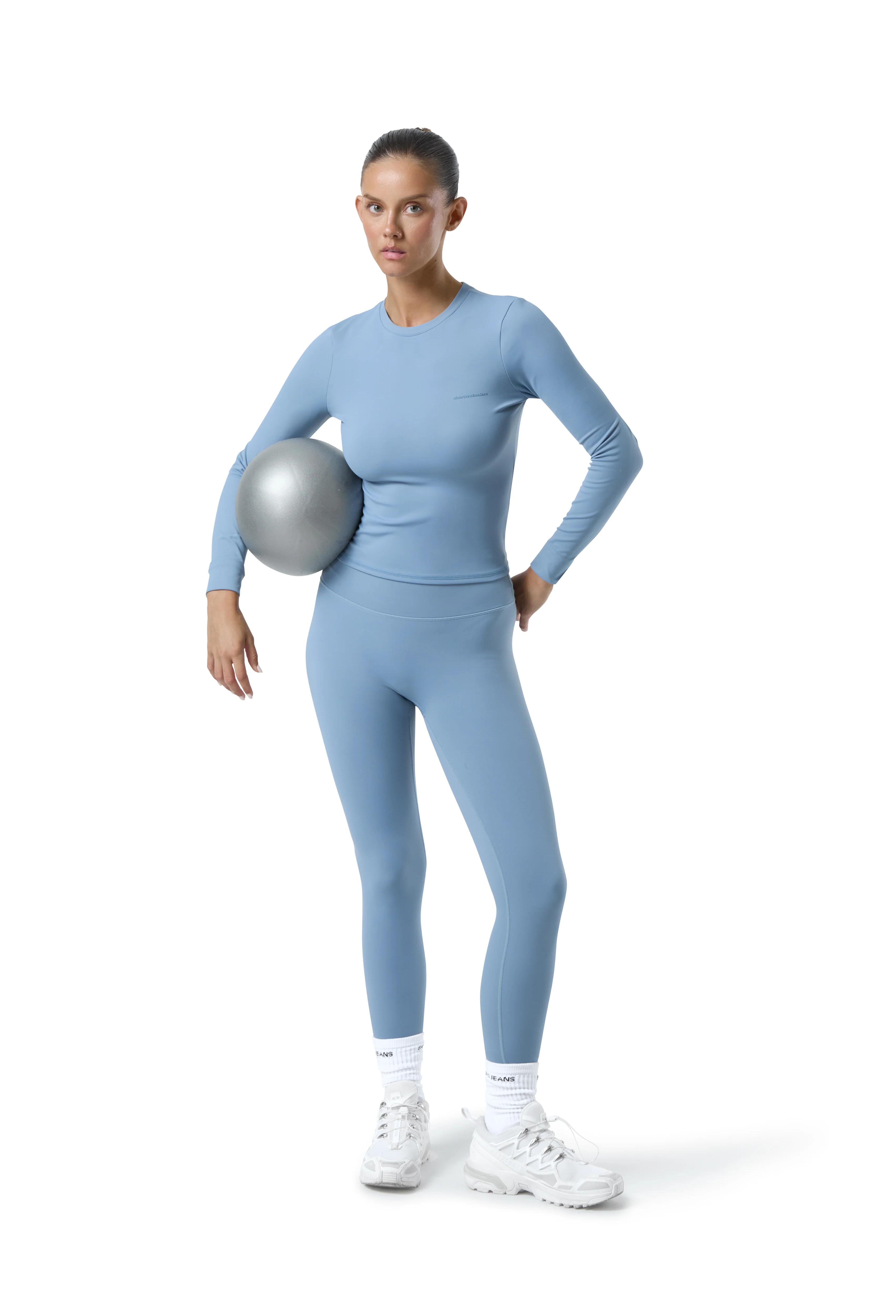 Soft Active Long Sleeve in Mid Blue - Image 5