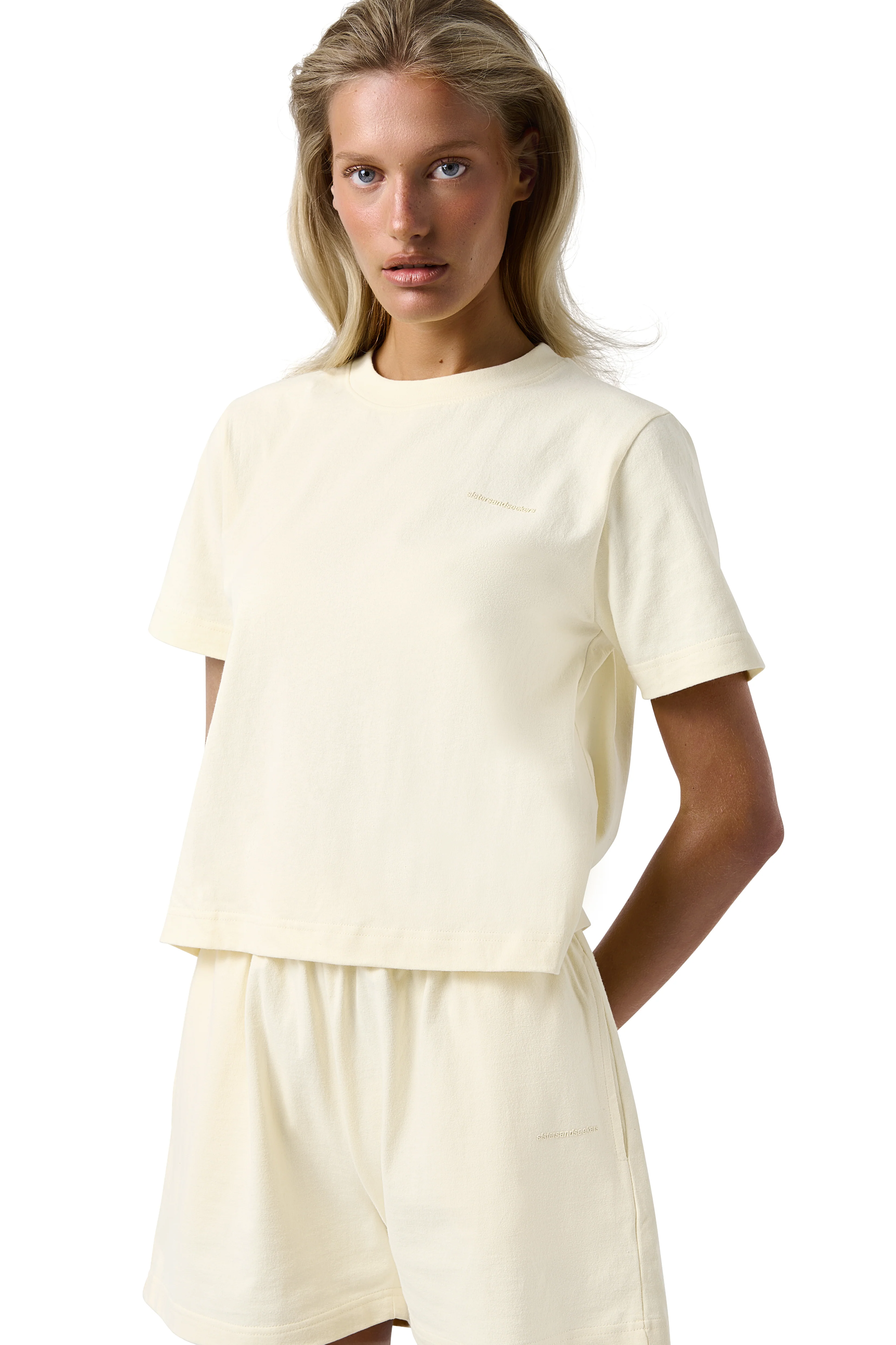 Trademark Shrunken Tee in Butter Yellow - Image 7