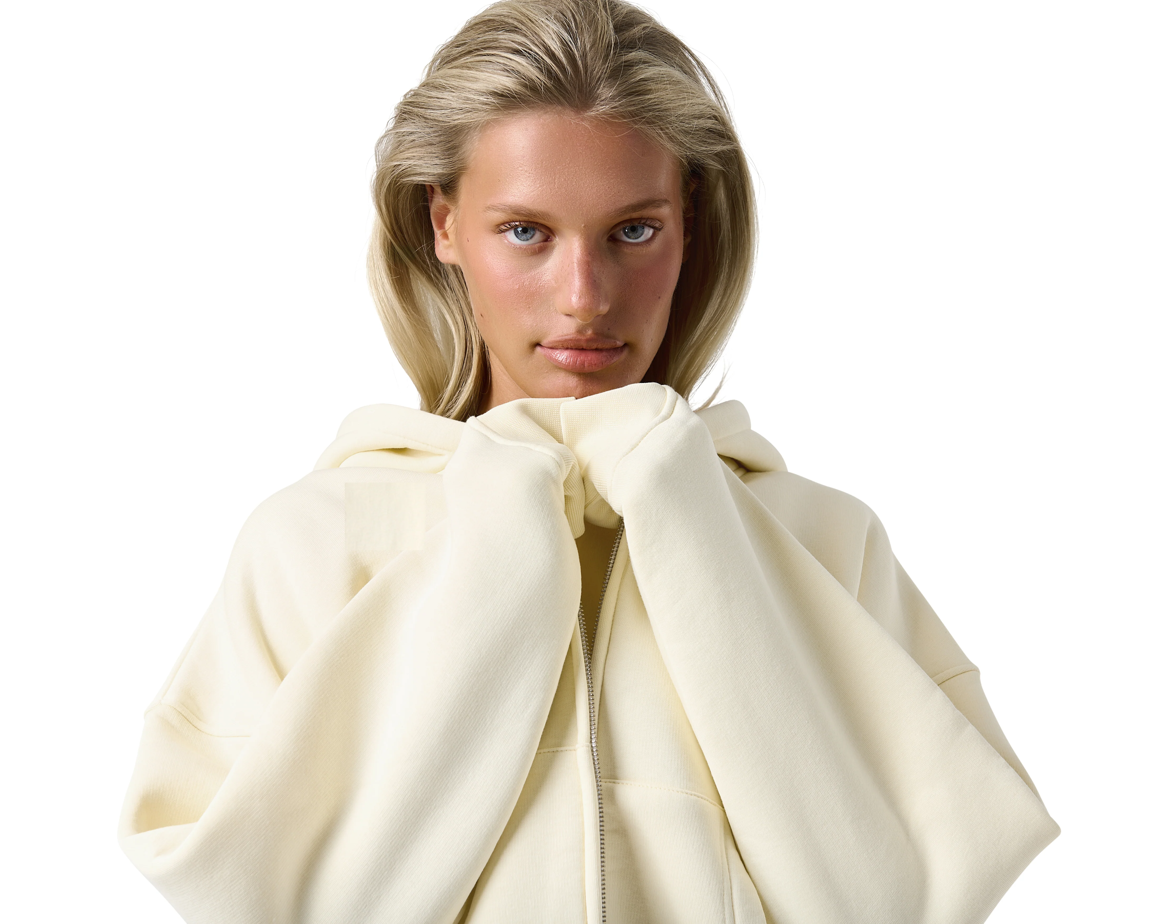 Trademark Shrunken Zip Up in Butter Yellow - Image 8