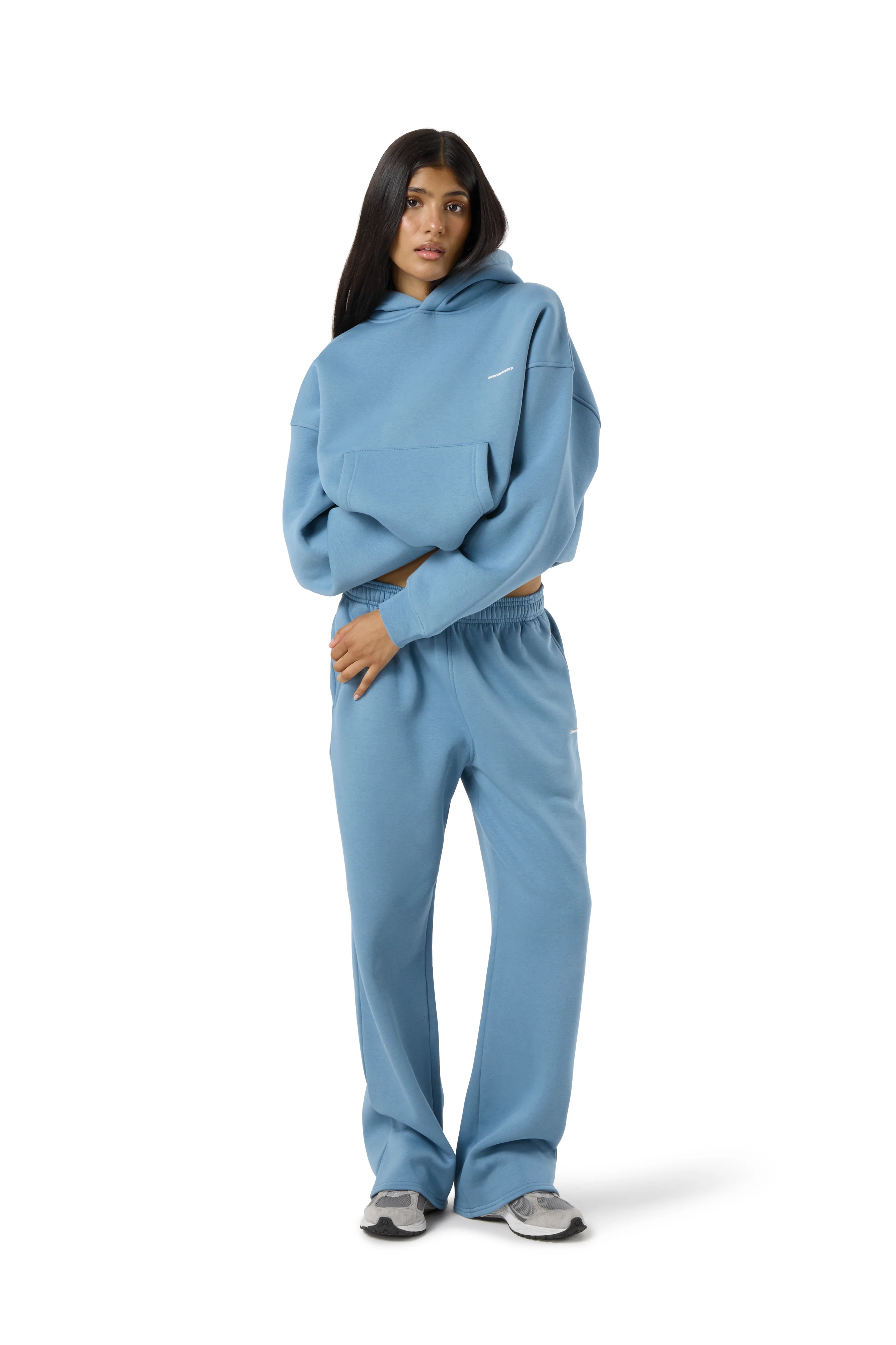 Trademark Wide Leg Sweatpants in Mid Blue - Image 5