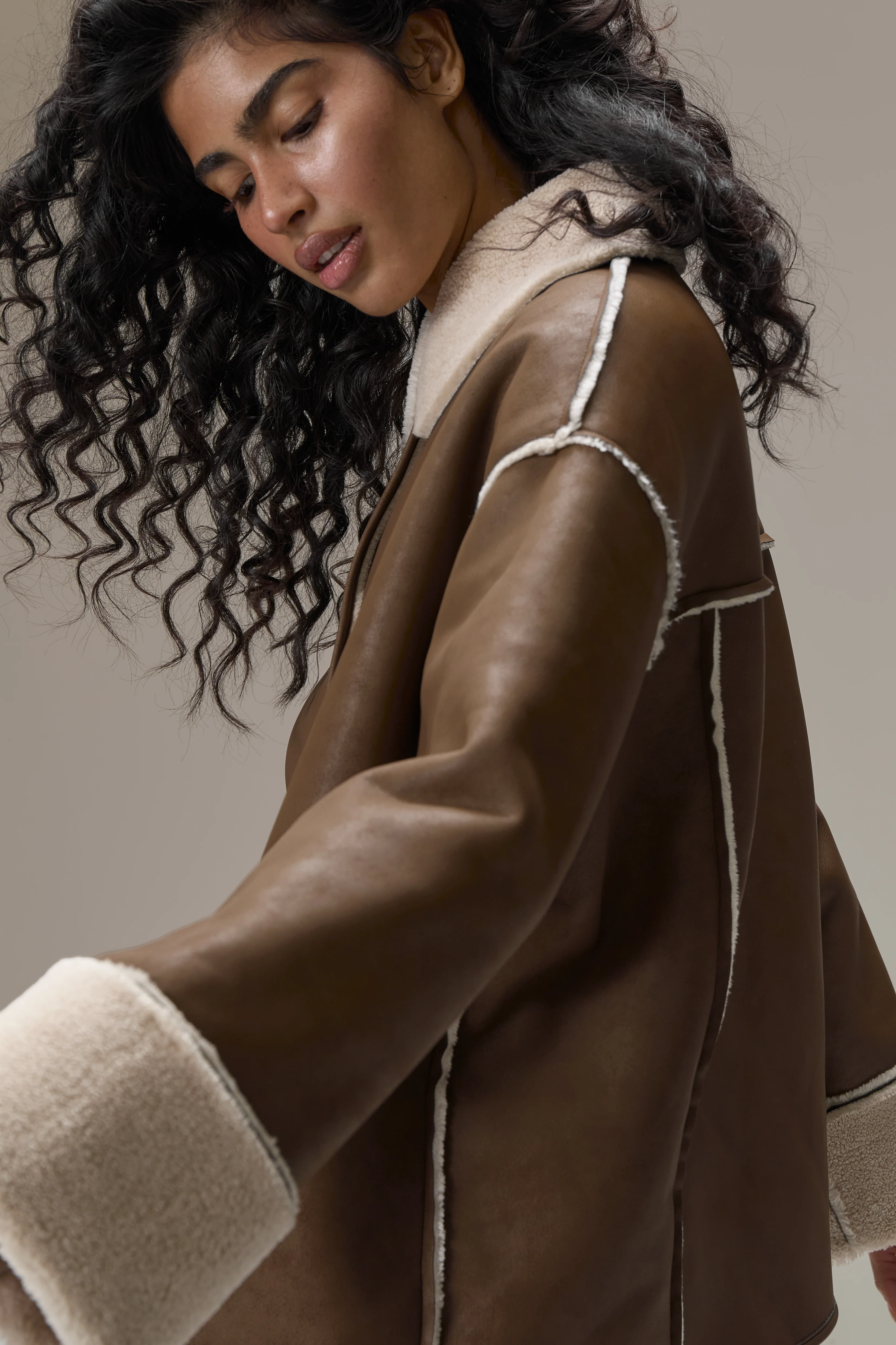 Tully Reversible Coat in Brown - Image 4
