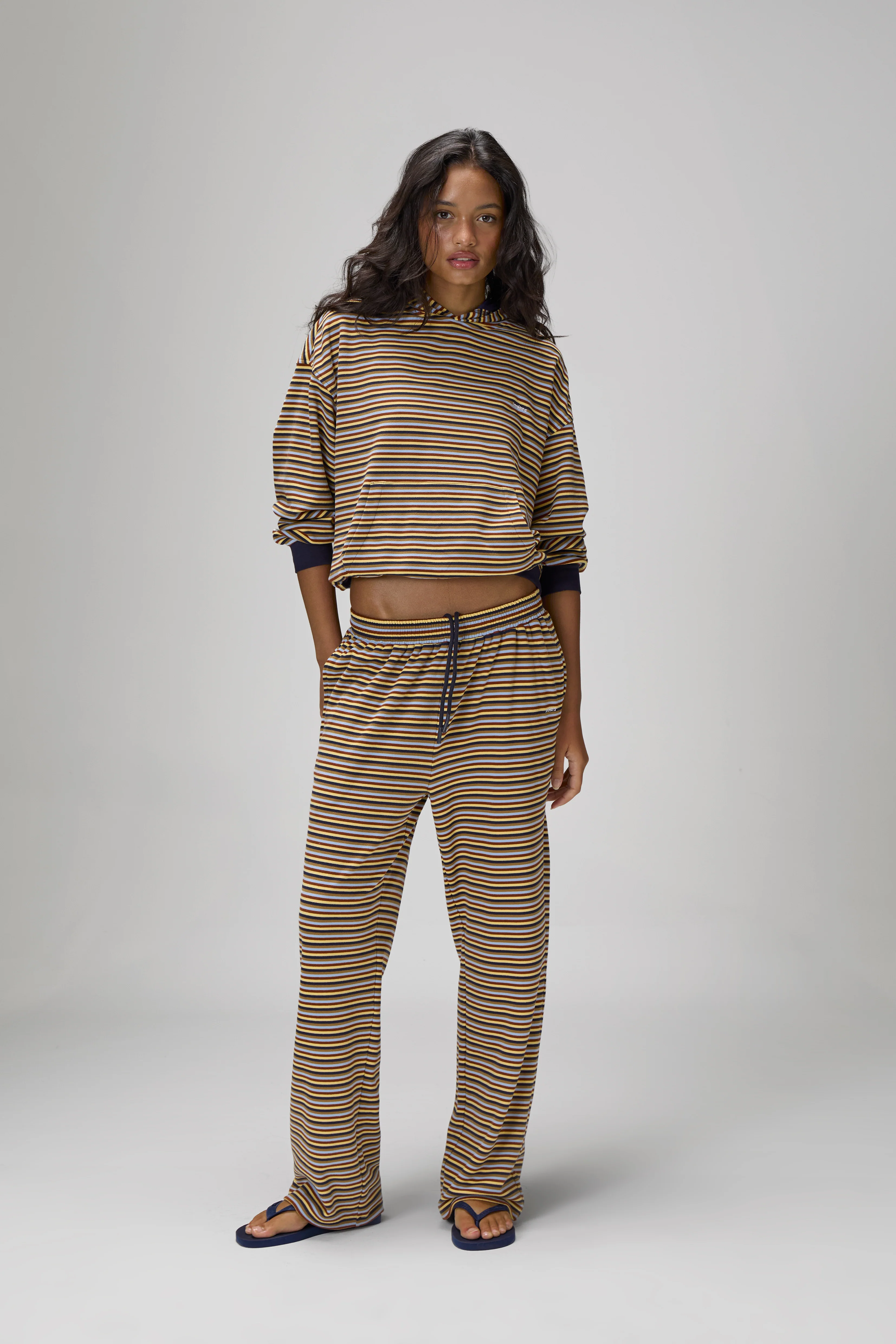 Walker Soft Shrunken Hoodie in Navy - Image 2