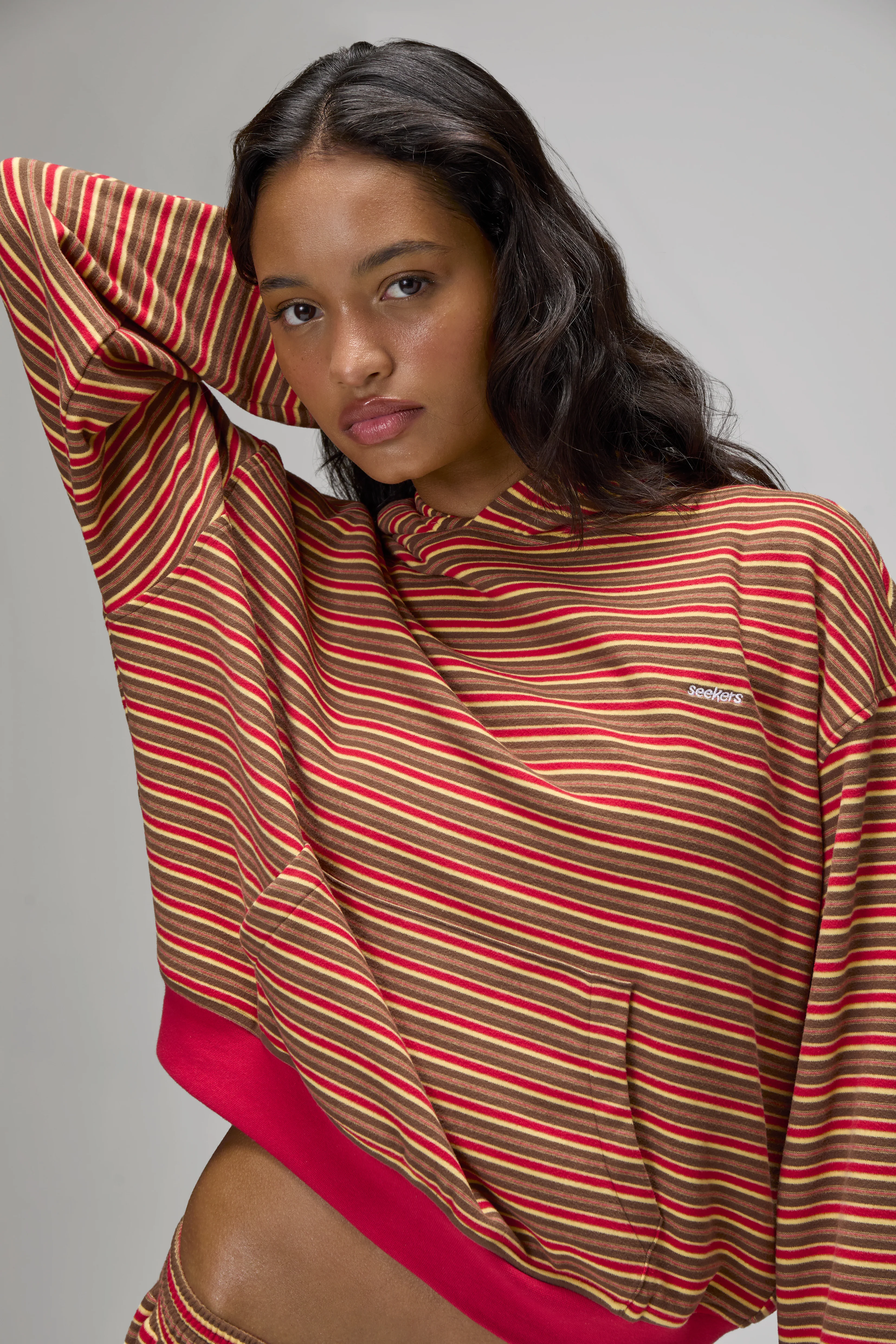Walker Soft Shrunken Hoodie in Red - Image 4