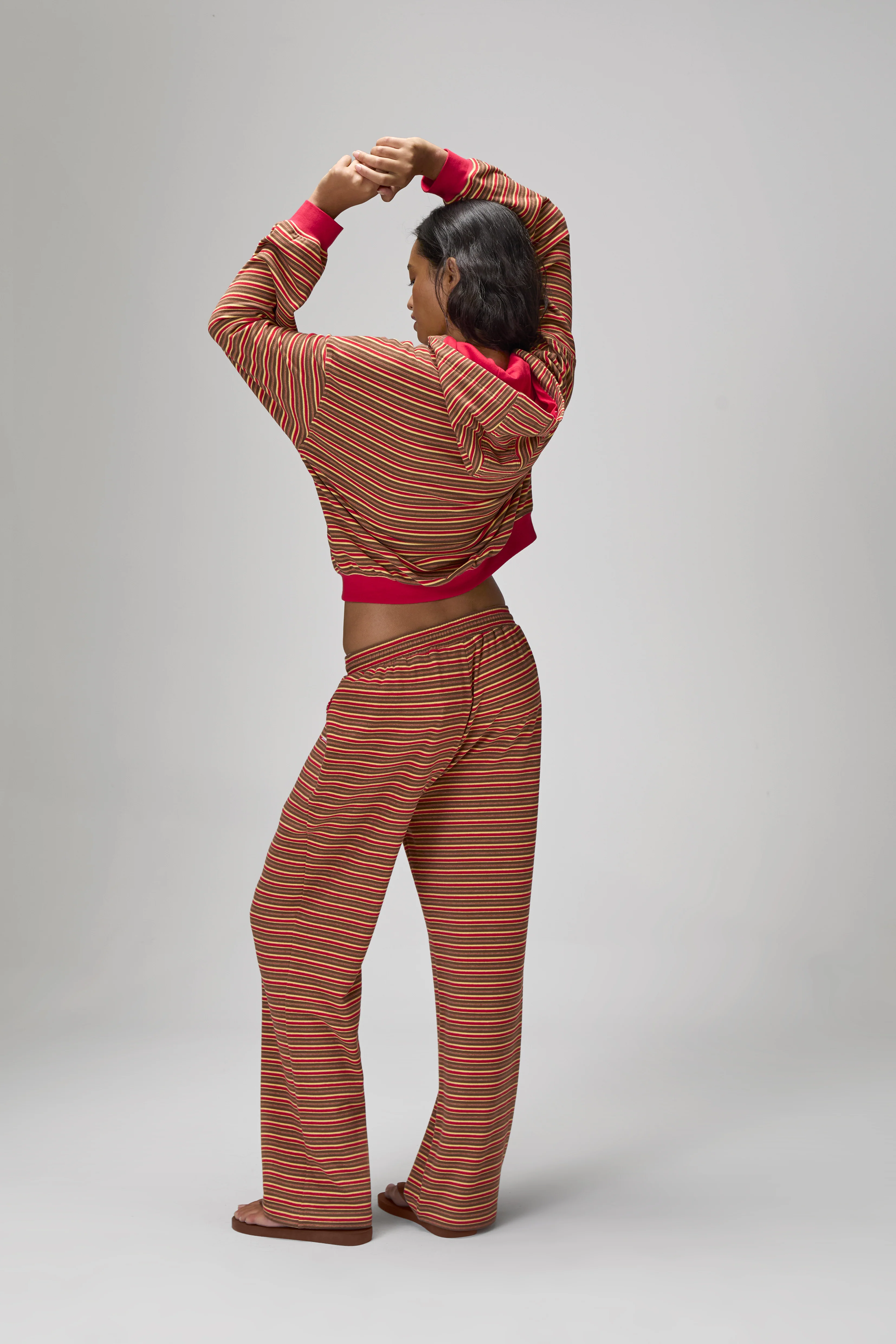 Walker Soft Wide Leg Pants in Red - Image 2