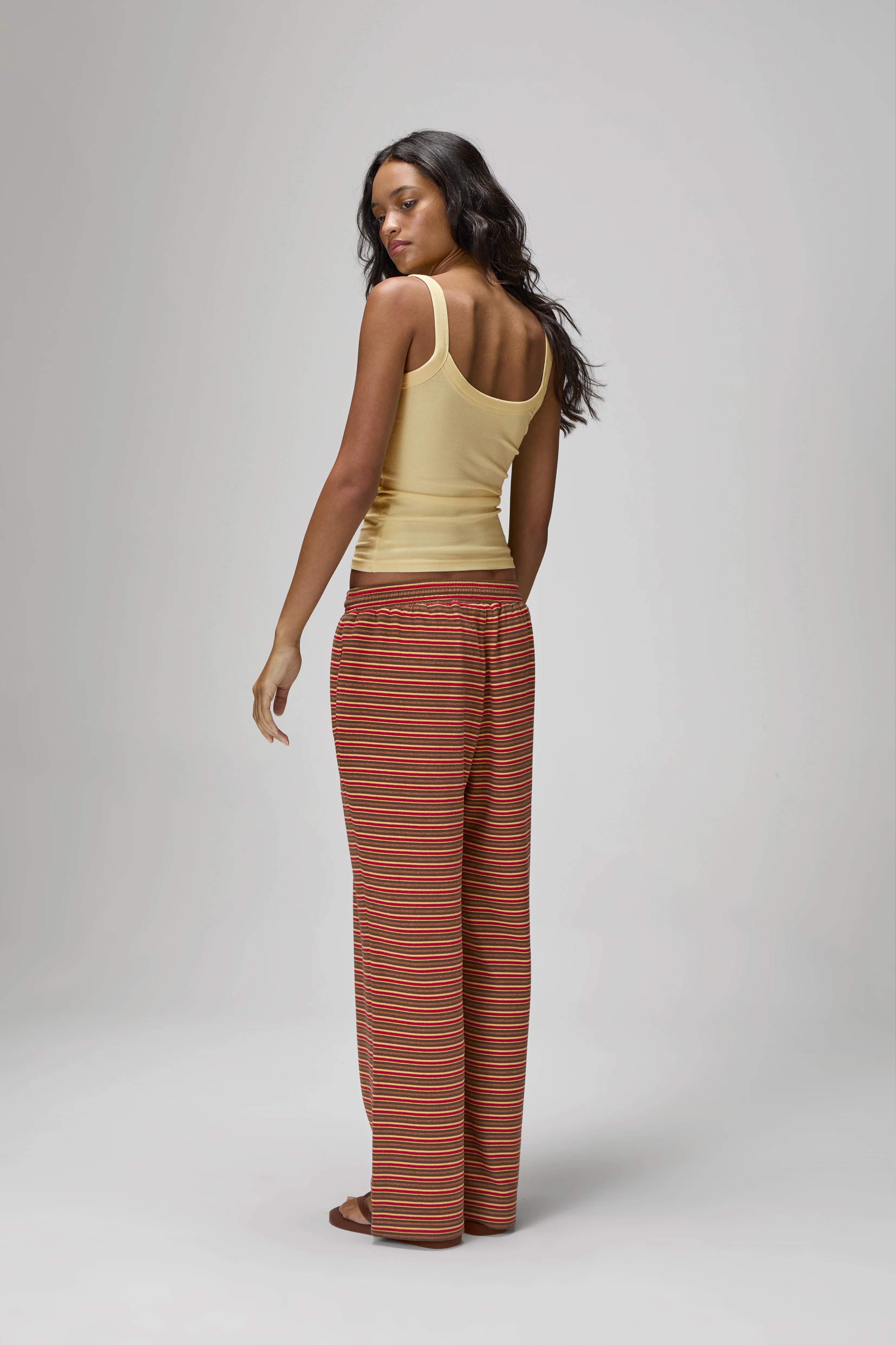 Walker Soft Wide Leg Pants in Red - Image 3
