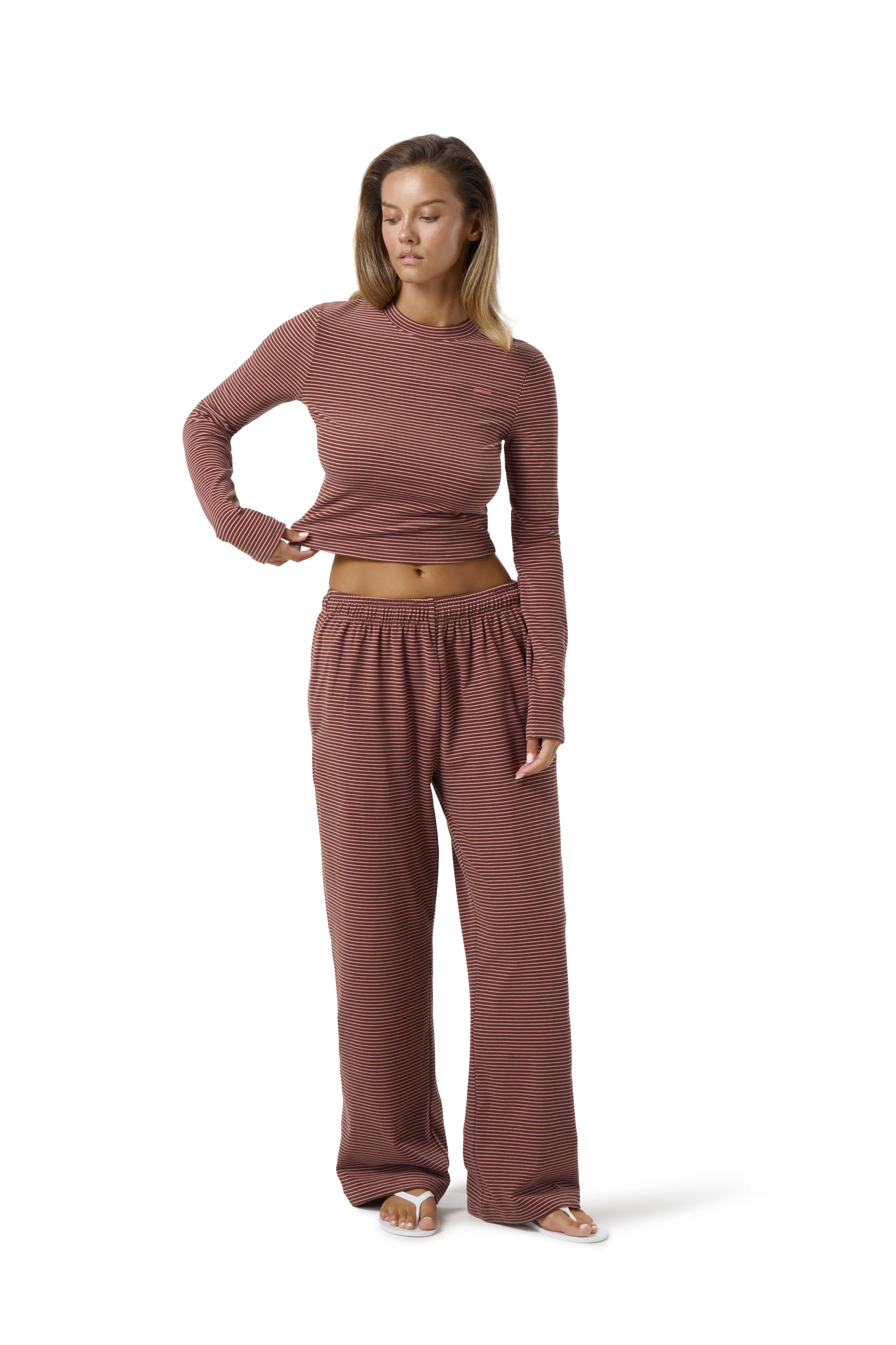 Wilbur Soft Wide Leg Pants in Brown - Image 4