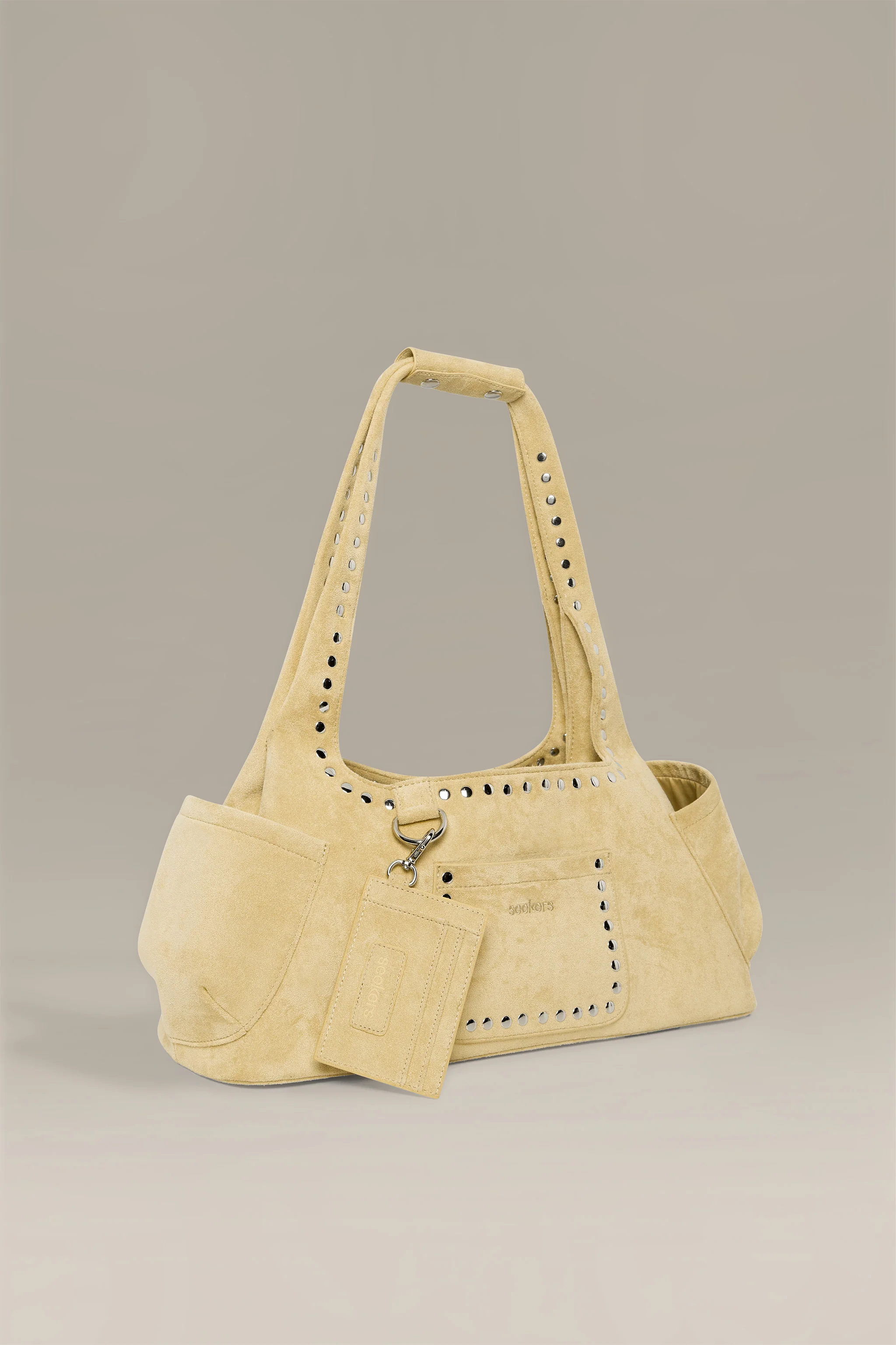 Martha Suede Carryall in Yellow - Image 4